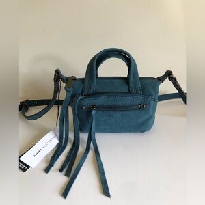 NEW Aimee Kestenberg Blaze Leather Mini Satchel Tidal Teal Crossbody